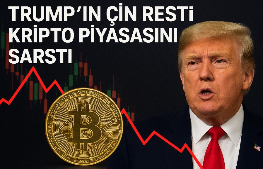 Tump'ın Çin'e yüzde 100 vergi resti sonrası kripto piyasası çöktü